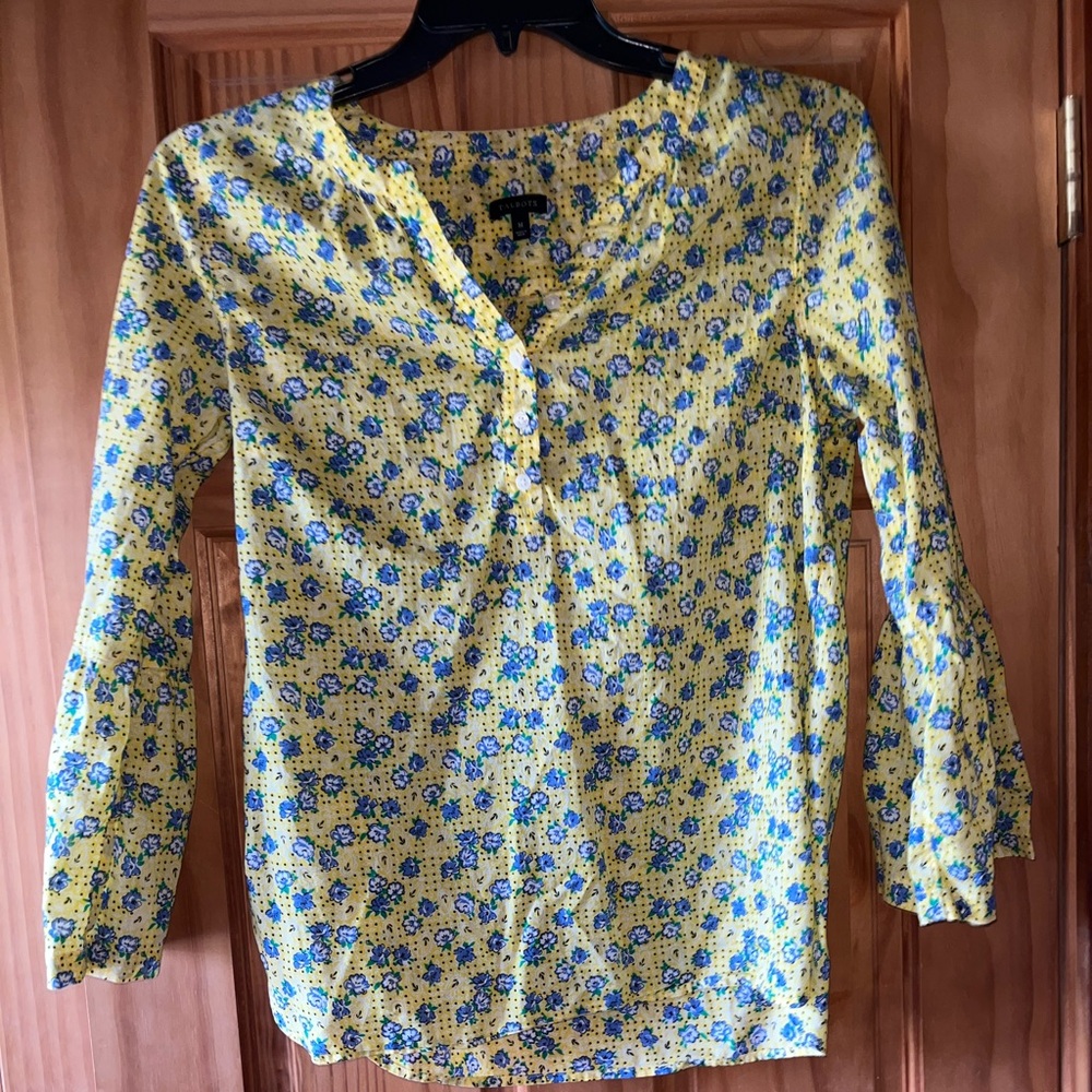 Talbots peasant shirt Sz M